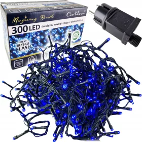   LED Vanjska Božićna Rasvjeta 15 m 300 Lampica Plava Flash Efekt