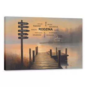   SLIKA OBITELJSKA KUĆA - PERSONALIZIRANI OBITELJSKI PORTRET - 5 IMENA 120x80