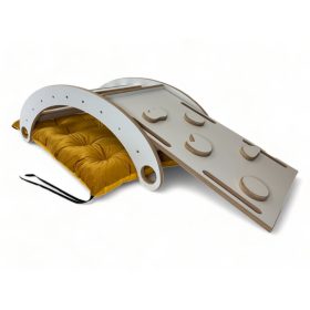   Bujak za djecu od drveta + Tobogan + Zid + Jastuk od karamela velura