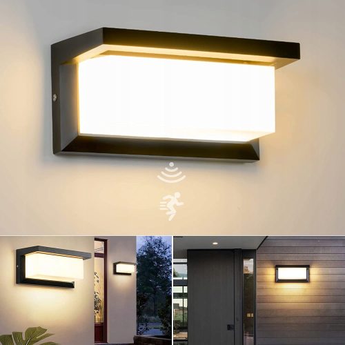 Vrtna LED zidna svjetiljka s senzorom pokreta Powerbang 18W 3000K IP65