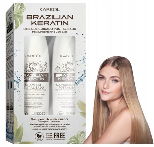 Zestaw za njegu kose nakon keratinskog ravnanja bez SLS-a 2x300 ml