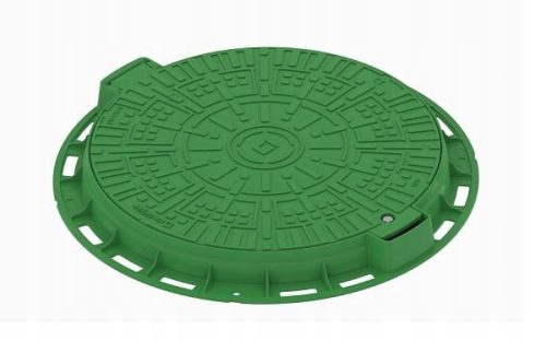 Zeleni poklopac odvodne cijevi promjera 600 mm