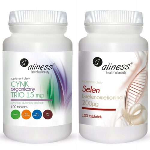 Paket dodataka prehrani Aliness: Organski cink 15 mg i Selen 200 mcg - Zdravlje i vitalnost
