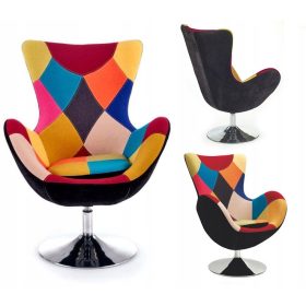 Halmar leptir stolica, patchwork višebojna