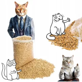 Drveni pijesak za mačke Premium 20 kg
