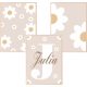 Set od 3 A3 postera BOHO Daisies Baby name Razne boje HIT