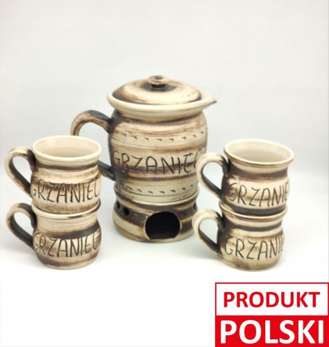 Set za kuhanje vina za 4 osobe, keramika, ručni rad