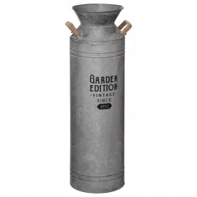Retro Metalni Dzban za Cvijeće 62 cm Sivi