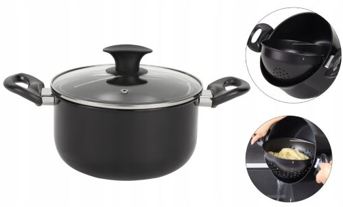 Garnek za kuhanje tjestenine s durslakom i poklopcem 20 cm, 3,5 l, indukcijski