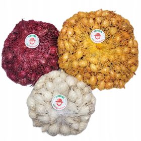   Set mladog luka za sadnju - Mješavina CRVENOG, ŽUTOG i BIJELOG luka za proljetnu sadnju 1000g