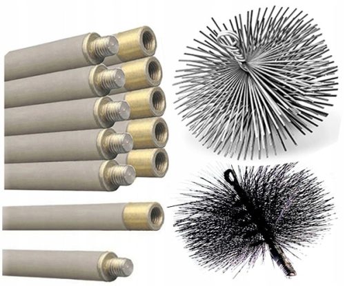 Set četkica za čišćenje dimnjaka odozdo 12m Četke 200mm