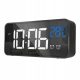 LED SAT ALARM TERMOMETAR ALARM DATUM crni 14cm