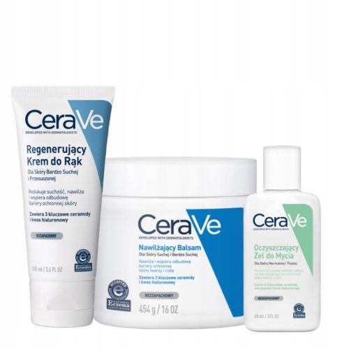 CeraVe Set: Hidratantni Balzam i Krem za Ruke za Suhe i Vrlo Suhe Tipove Kože