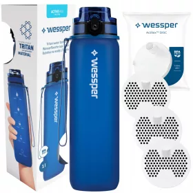 Wessper Bočica s filtrom Activemax Triline 1l Plava
