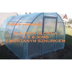   Folija tunelova za vrt s grijanom UV4 žicom, dimenzija 8m x 6,3m
