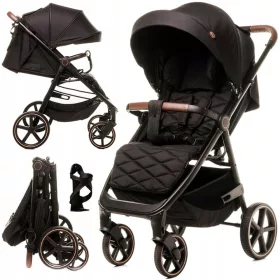 4Baby Stinger Pro Luksuzna Kolica za Djecu Crna