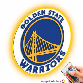 Drvena 3D slika LED noćna lampa Golden State Warriors