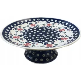   Pladanj na nozi za posluživanje hrane 25,5 cm Ceramika Bolesławiec