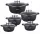 Zilner set aluminijskih lonaca PREMIUM BLACK, 10 kom.