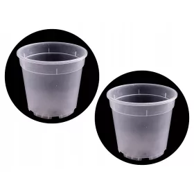    Posuda za cvijeće 100P 21 cm x 21 x 19 cm promjer 21 cm plastična prozirna