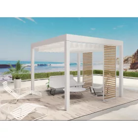 Altana za terasu Bianco 3x3m s dodatnim zaslonom