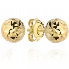   ZLATNE DIJAMANTNE NAUŠNICE KUGLICE KUGLICE 333 4 MM GRAVIRANJE