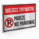 Tablica 20x30 Privatni prostor, bez aluminijskog parkinga