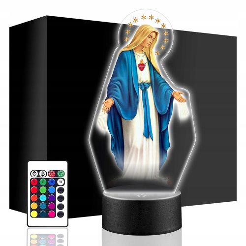  LED NOĆNA LAMPA KIPIĆ 3D DALJINSKI PULT POKLON ROĐENDANSKA PRIČEST MARIJA