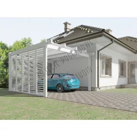   Moderan Drveni Paviljon sa Ceradnim Krovom, 400 x 400 x 300 cm