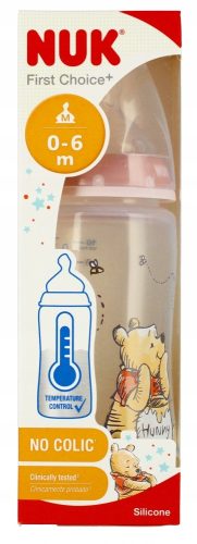NUK Bočica 300ml First Choice 0-6m Winnie the Pooh Roza 10741022