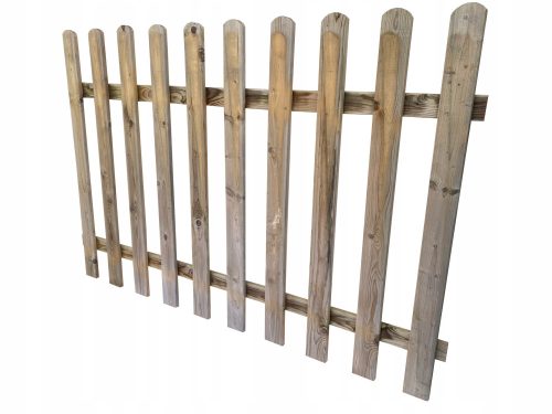 2× Drvena drvena ograda 180x120cm, ravna vrtna, impregnirana