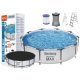 Vrtni bazen - Bestway pravokutni okvirni bazen 457 x 457 cm