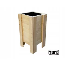  TORO saksija za cvijeće 34 cm x 34 x 55 cm prirodno drvo