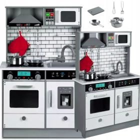 DJEČJA KUHINJA OD DRVETA SA LED SVJETILJKAMA I PRTLJAGOM