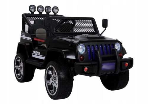  AUTO NA AKUMULATOR VELIKI DŽIP ZA DJECU 4x4 180 W Koža Mekani kotači