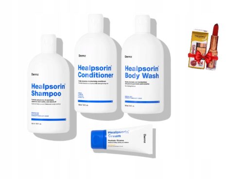 Komplet za Njegu Kože Healpsorin: Šampon, Regenerator, Gel i Krema