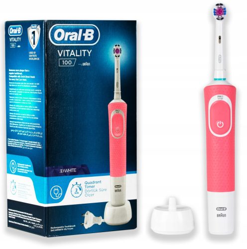  Oral-B Vitality D100 električna četkica za zube izrađena Braun tehnologijom, roza