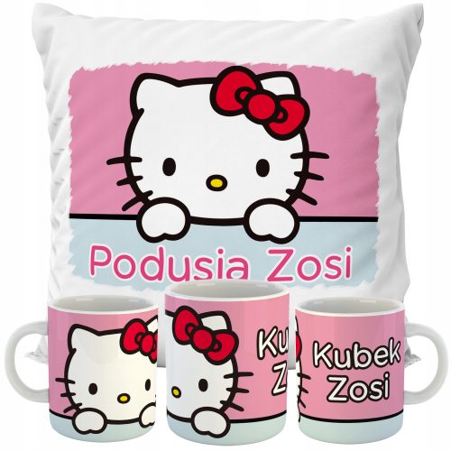 Hello Kitty Personalizirani Jastuk i Šalica Set za Rođendanski Poklon