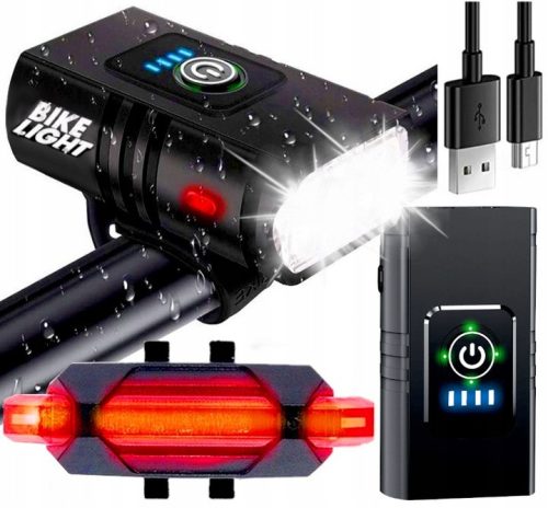  Set rasvjete za bicikl LOGIT BC-100 800 lm + stražnje svjetlo za bicikl LED stražnje s USB baterijom