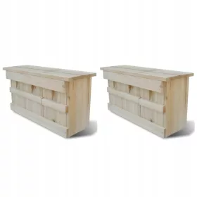 Kućice za ptice vidaXL 2 komada 44x15,5x21,5 cm drvo