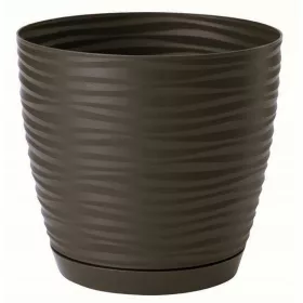    Form-Plastična posuda za cvijeće 27 cm x 27 x 24,5 cm promjer 27 cm plastična crna