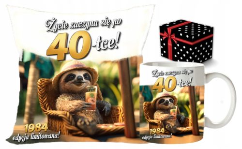  ŠALJIVI POKLON ZA 40. ROĐENDAN ŠALICA + JASTUK