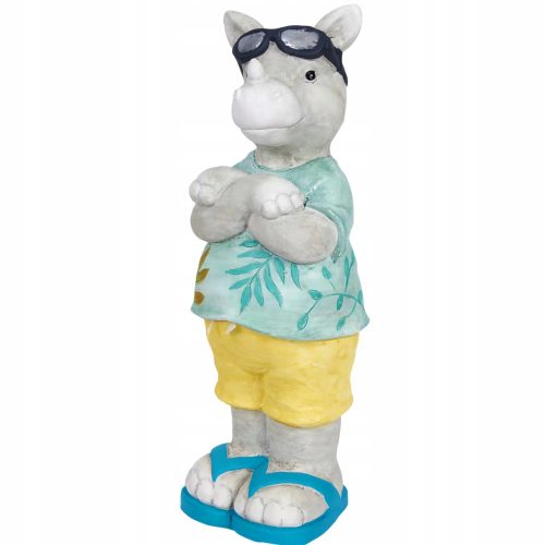  Vrtna figurica, veliki nosorog u ljetnom stilu, 38 cm, patuljak