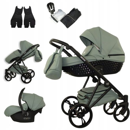 Kolica za bebe MOMMO IMPERIAL MINT Eko Koža 3u1