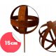  Rustikalna ukrasna kugla 15 cm ukras za vrtnu teglicu + šipka
