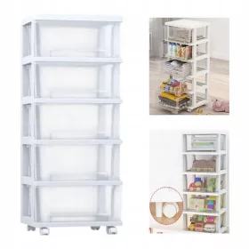   Plastična polica na kotačićima, ormar, ladice, ormar PO15B