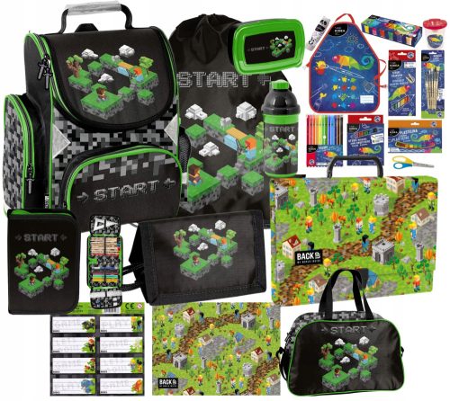20 DJELA SET ŠKOLSKI RANAC MINECRAFT