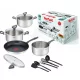 Set posuda Tefal Daily Cook, nehrđajući čelik, 11 kom.