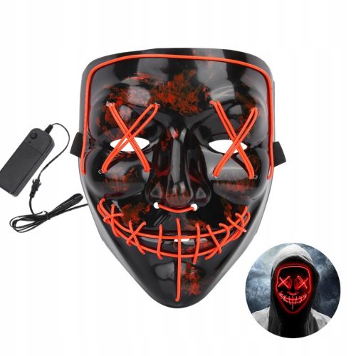 LED MASKA ZA HALLOWEEN PARTIJE CRVENA