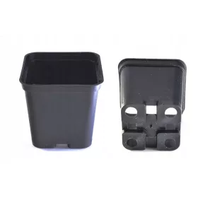    Zoigarden posuda za cvijeće 8 cm x 8 x 7,5 cm promjer 8 cm crna plastika